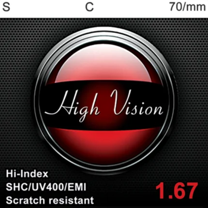 عدسی فشرده هایویژن 1.67 - خرید عدسی فشرده - خرید عدسی 1.67 - خرید عدسی ظریف - خرید عدسی سبک